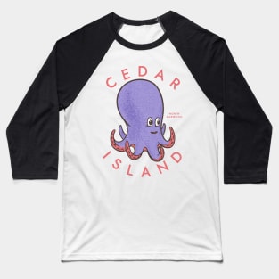 Cedar Island, NC Summertime Vacationing Octopus Baseball T-Shirt